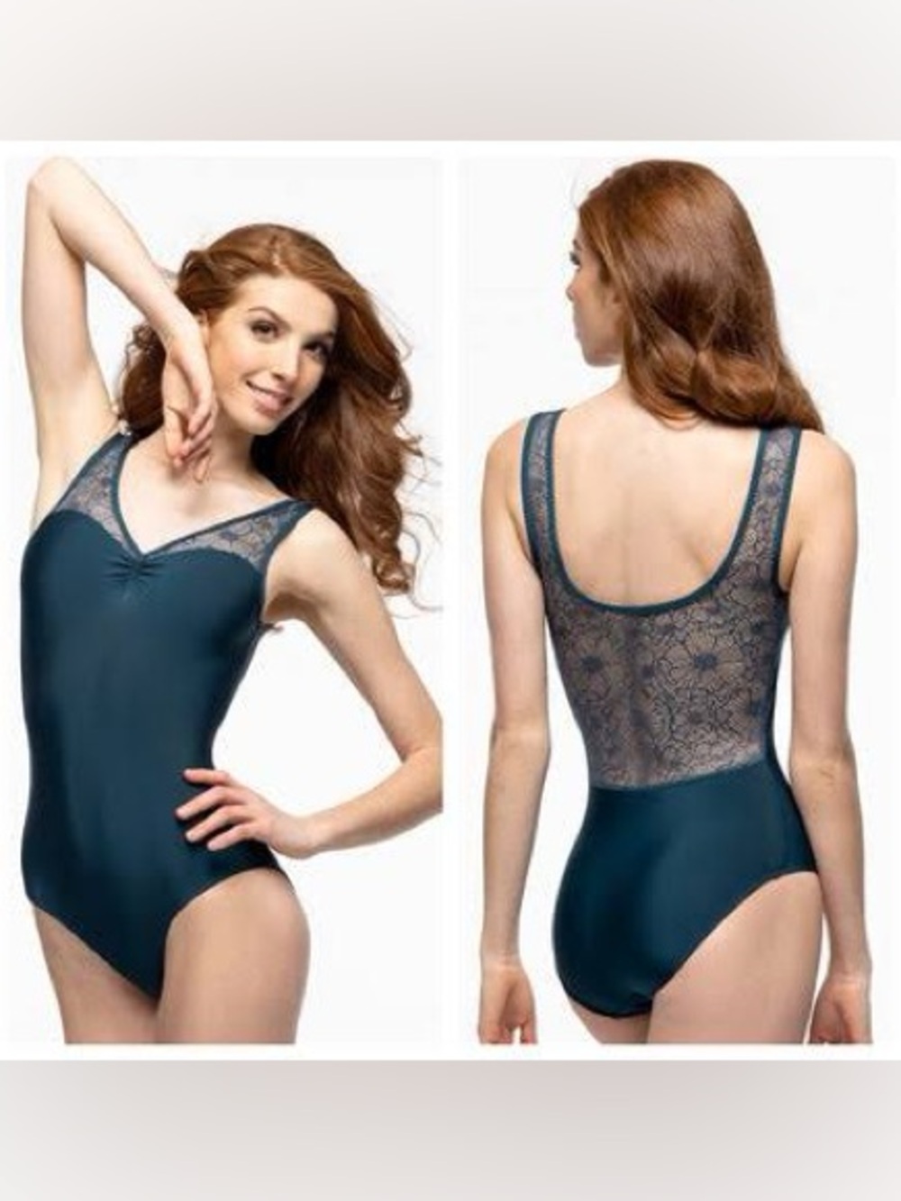Eleve Dancewear - Fabiola Leotard - Deep Sea Lace. Adult size S. Never been worn